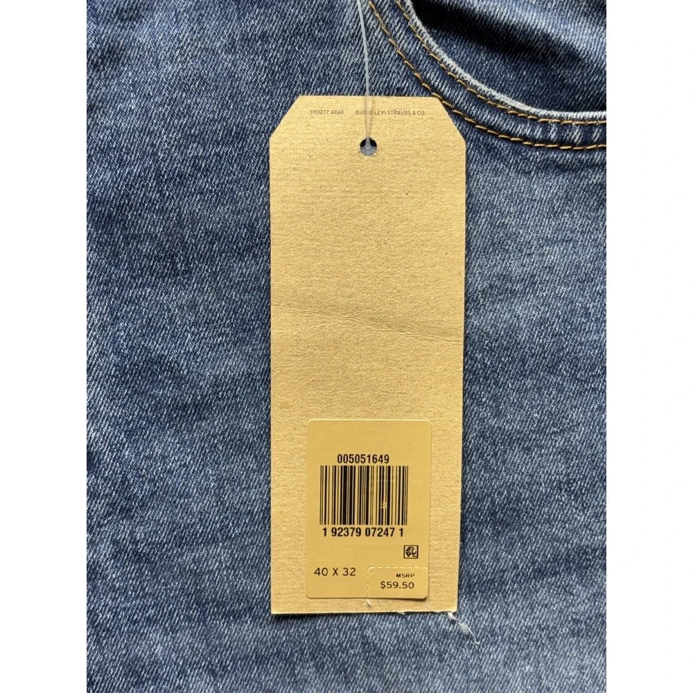 Levis Mens 505 Regular Fit Medium Wash Blue Denim Jeans Straight Leg 40x32 NWT